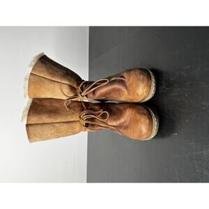 MAXINE Women's Brown Shearling Winter Boots Size 6